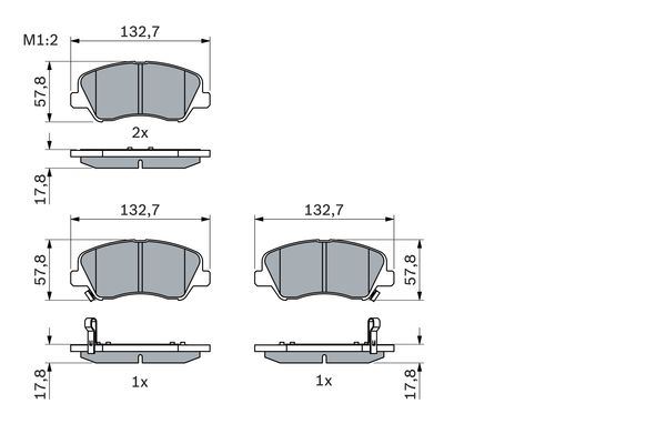 ÖN FREN BALATASI HYUNDAI ACCENT BLUE 10> i20 12> / KIA RIO 13> STONIC 17> (0986TB3160)