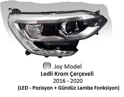 FAR MANUEL SOL RENAULT MEGANE IV 2017- JOY MODEL LEDLİ KROM ÇERÇEVELİ        
