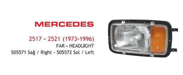 FAR SOL MERCEDES 2517-2521 KAMYON (1973-1996) E-BELGELİ