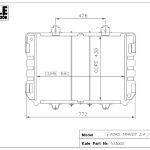 BAKIR RADYATÖR FORD TRANSIT 2.5 DIESEL 2 SIRA PA SİSTEM (1 AD )