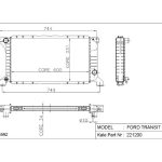 RADYATÖR FORD TRANSIT T-12/15/19 1 SIRA ALÜMİNYUM BRAZİNG SİSTEM (1 AD )
