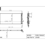 RADYATÖR FORD TRANSIT TURBO (V347) AC 1 SIRA ALÜMİNYUM BRAZİNG SİSTEM (1 AD )