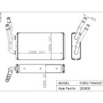 KALORİFER RADYATÖRÜ FORD TRANSIT V347 06-14  (2.2/2.4/3.2 LT) 2 SIRA ALÜMİNYUM BRAZİNG SİSTEM (1 AD )
