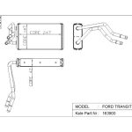 KALORİFER RADYATÖRÜ FORD TRANSIT V347 AC 2 SIRA ALÜMİNYUM BRAZİNG SİSTEM (1 AD )
