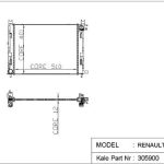 RADYATÖR RENAULT CLIO IV (12MM) 1 SIRA ALÜMİNYUM BRAZİNG SİSTEM (1 AD )