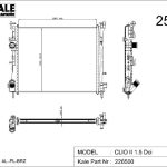 RADYATÖR RENAULT CLIO II 09- 1.5 DCİ RADYATÖR 1 SIRA ALÜMİNYUM BRAZİNG SİSTEM (1 AD )