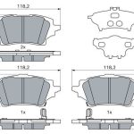 FREN BALATASI TOYOTA C-HR 1.2 TURBO C-HR 1.2 TURBO 4WD C-HR 1.8 C-HR 1.8 HYBRİD C-HR 2.0 C-HR 2.0 (1 TK )