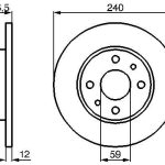 ÖN FREN DİSKİ FIAT UNO 70 (240.5x12x4DL) (2 AD )
