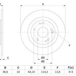FREN DİSKİ ARKA 16-21 HONDA CİVİC 1.0 HATCHBACK/1.0 VTEC TURBO SEDAN/1.5 VTEC TURBO (2 AD )
