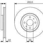 FREN DİSKİ ÖN FIAT DOBLO 05>IDEA 04>LINEA-BRAVO-STILO 01>(284x22x4DLxHAVALI) (2 AD )