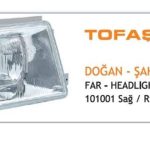 FAR KOMPLE H4 FIAT DOĞAN 88-92 SOL TIRNAKLI  (1 AD )