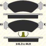 DİSK FREN BALATASI ÖN FORD COURIER 96>, FIESTA 98>, FIESTA III 89-95, FIESTA IV 95-02, KA 96-08 (1 TK )