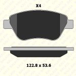 FREN BALATA ÖN  FIAT  DOBLO FIORINO  LINEA ALBEA   FİŞSİZ (1 TK )