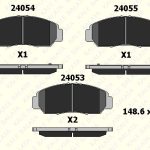 ÖN BALATA HONDA CİVİC VII (01-05) CİVİC VIII (05-) CİVİC IX (11-) ACCORD VIII (06-) STREAM (01-) (1 TK )
