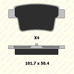 FREN BALATA ARKA FORD MONDEO III (1 TK )