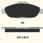 FREN BALATA ÖN PEUGEOT 308, 3008, 5008 FİŞSİZ P308-P3008 1.4 16V/1.6 16V/1.6HDI 09/07--> (1 TK )