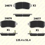 ÖN FREN BALATASI FORD FIESTA VI 08> / SUZUKI SWIFT 10> / DAIHATSU SIRION 08> / MAZDA II 07> (1 TK )