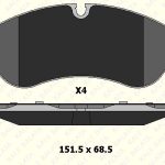 FREN BALATA ÖN FORD V362 TRANSIT CUSTOM-TREND DELUX FİŞSİZ (1 TK )