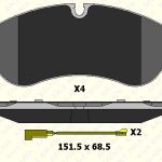 FREN BALATA ÖN FORD V362 TRANSIT CUSTOM-TREND DELUX FİŞLİ (1 TK )