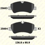 FREN BALATA ARKA FORD V362 TRANSIT CUSTOM-TREND DELUX FİŞLİ (1 TK )