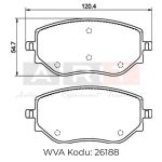 ÖN BALATA RENAULT CLİO V 1.0 (19-) 16' 17' NİSSAN MİCRA V (K14) (18-) (1 TK )