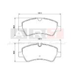 DİSK FREN BALATASI ARKA FORD TRANSIT CUSTOM V362-V363 12-- (1 TK )