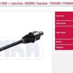 ON AKS SAĞ ABSLI KANGOO 06-08-CLIO 1,5 DCI 06--> KALIN FREZE (IC FREZE:23-DIS FREZE:23-UZUNLUK:724-A (1 AD )