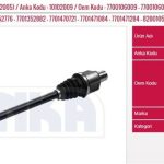 ON AKS SAĞ ABSLI CLIO II 1,2/1,4/1,6 8V 16V 98--> (IC FREZE:23-DIS FREZE:21-UZUNLUK:715-ABS HALKASI (1 AD )