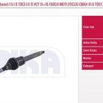AKS KOMPLE SAĞ (FORD:FOCUS III 1.0-1.6 ECOBOOST-1.5-1.6 TDCİ-1.6 TI-VCT 11=>15 (SOCH MOT) (1 AD )