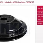 DEVİRDAİM KASNAĞI (YEKPARE SAÇ) RENAULT R12 (1 AD )