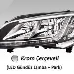 FAR MOTORLU SAĞ FIAT DUCATO MAXI /PEUGEOT BOXER / CITROEN JUMPER ( 2014› ) LED (BALLAST HARİÇ)  KROM ÇERÇEVELİ (1 AD )