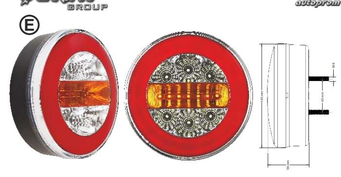 CR.201705-24V-1.jpg 24V NEON LED HAMBURGER STOP LAMBASI 4 FONKSİYONLU ( Stop , Park, Geri, Sinyal ) (1 AD ) - Görsel 1