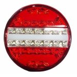 YUVARLAK NEON LED 5 FONKSİYONLU DİNAMİK SİNYALLİ HAMBURGER STOP LAMBASI 12V (1 AD )