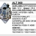 ALTERNATÖR 12V 35A CASE/KUBATO (1 AD )