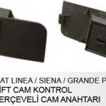 CAM KALDIRMA ANAHTARI ÇİFTLİ SOL FIAT SIENA/LINEA ÇERÇEVELİ 25107- AN214 - AN0784 - AN0786 (1 AD )