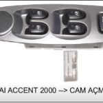 CAM KALDIRMA ANAHTARI SOL HYUNDAI ACCENT 2000-> 25309 - AN804 - AN1210 (1 AD )
