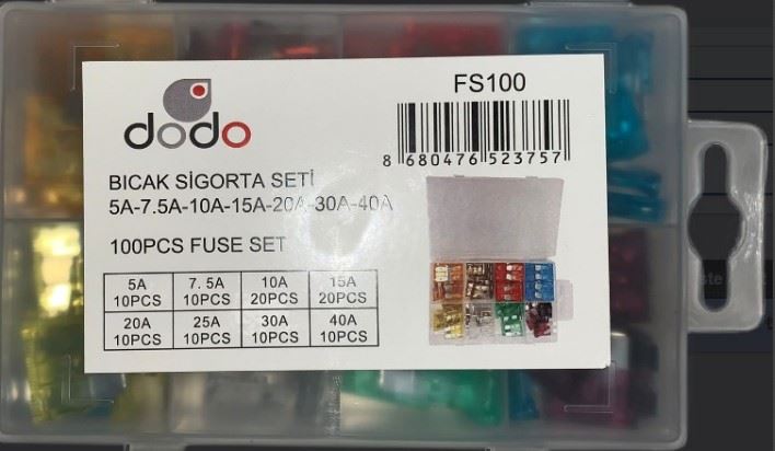 DD-FS110-1.jpg SİGORTA SETİ MİNİ LEVHA 5A-7.5A-10A-15A-20A-25A-30A (1 AD ) - Görsel 1