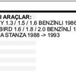 KONJEKTÖR NISSAN ALTIMA / STANZA SAĞDAN (1 AD )