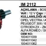 KOLLEKTÖR 12V 11 DİŞ PEUGEOT 306-605-CITROEN-SEAT-SKODA OCTAVIA-OPEL VECTRA-ASTRA BOSCH TİP (1 AD )