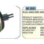 KOLLEKTÖR 12V 9 DİŞ RENAULT CLIO-KANGO-CITR-BERLINGO-C5 HDI -HYUNDAI ELANTRA DİZEL MITSUBISHI TİP (1 AD )