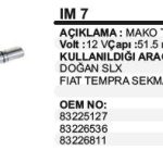 KOLLEKTÖR 12V FIAT SLX <-97 TEMPRA SEKMANSIZ (MM7) MAKO TİP (1 AD )