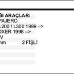 KONJEKTÖR YM MITSUBISHI L200/300 99-> PEUGEOT BOXER . (1 AD )