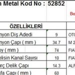 MARŞ DİŞLİSİ 9 DİŞ 10 KANAL BOSCH TİPİ OTOYOL 65.9 35.9 M23 FIAT ALLIS 480 500 ALFA ROMEO TAM FREZE TAM FR. DS=9 DKÇ=34,8 BOY=74 KS=10 BDÇ=14,3 GÇ=60 (1 AD )