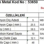 MARŞ DİŞLİSİ 9 DİŞ 10 KANAL BOSCH TİPİ MERCEDES 200 230 AUDI 80 100 VOLVO 740 BMW CITROEN TAM FREZE  DS=9 DKÇ=25,8 BOY=58,5 KS=10 BDÇ=12 GÇ=48 (1 AD )
