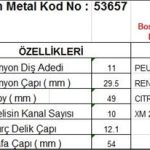MARŞ DİŞLİSİ 11 DİŞ 10 KANAL BOSCH TİPİ PEUGEOT PARTNER RENAULT KANGO CITROEN XM TAM FREZE  DS=11 DKÇ=29,5 BOY=49 KS=10 BDÇ=12 GÇ=54,5 (1 AD )