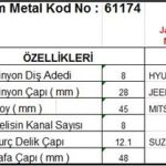 MARŞ DİŞLİSİ 8 DİŞ 8 KANAL JAPON TİPİ HYUNDAI ACCENT EXCEL SONATA NISSAN SUZUKI VITARA TAM FREZE (1 AD )