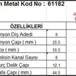 MARŞ DİŞLİSİ 9 DİŞ 8 KANAL JAPON TİPİ PEUGEOT 106 TAM FREZE (1 AD )