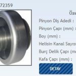 MARŞ DİŞLİSİ 12 DİŞ 8 KANAL VALEO TİPİ FORD TARNSİT 2,2 TDCI / COSTOM V362-V363 (1 AD )