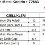 MARŞ DİŞLİSİ 12 DİŞ 9 KANAL VALEO TİPİ RENAULT ESPACE MASTER TRAFIC R18 R25 R21 TAM FREZE (1 AD )