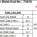MARŞ DİŞLİSİ 10 DİŞ 10 KANAL MARELLI TİPİ NEW HOLLAND DODGE AS250 PERKINS MOTOR FREZE İÇTE  DS=10 DKÇ=40 BOY=73 KS=10 BDÇ=12 GÇ=62 (1 AD )